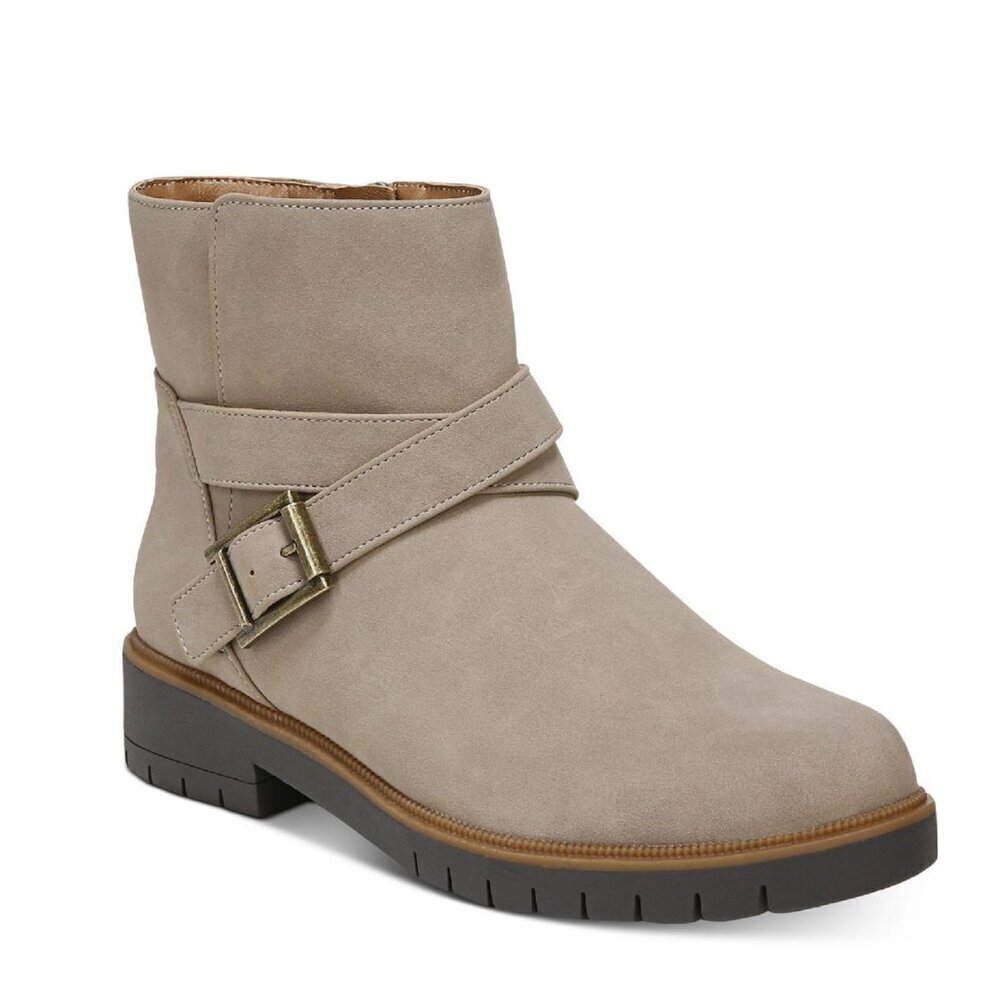 Style & Co. Womens Gabella P Faux Leather Buckle Ankle Boots
